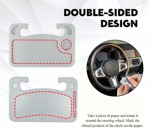 Car Steering Wheel Desk, Steering Wheel Tray, Car Road Trip Must Haves Gadgets Auto Table with Cup Holder, Multipurpose Travel Auto Accessory Food Desk for Most Cars Steering Wheels (Black) in Saudi Arabia