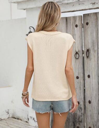 Womens American Flag Cap Sleeve Sweater Stest - Crewneck Crewneck Us Flag Trops tops pullover tank for summer in Saudi Arabia