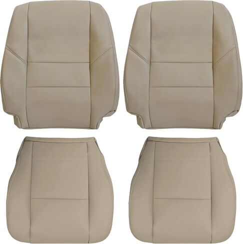 NLQR Front Driver and Passenger Side Bottom and Top Back Replacement Seat Covers Microfiber Leather Gray Compatible with Toyota Sequoia Tundra 2000 2001 2002 2003 2004 2005 2006 in Saudi Arabia