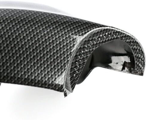 1PAIR REARVINCE SIDE WING WING COVER COPS CAP FOR BMW 3 Series E90 E91 LCI FaceLift 2009-2011 Carbon Carbon/Gloss Black (Black-Carbon Fiber) in Saudi Arabia