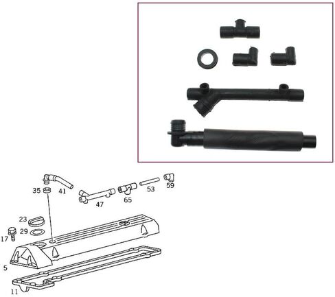 غطاء رأس خرطوم التهوية غطاء رأس أسطوانة لـ Mercedes-Benz W124 S124 W201 W202 W210 W460 W461 6010160381 6030160081 in Saudi Arabia