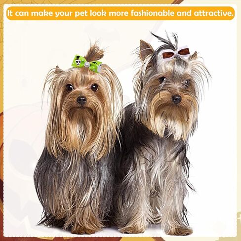 PET SHOW 20Pairs 2" 3" 4" Christmas Big Dog Hair Bows with Rubber Band for Small Medium Large Dogs Rhinestone Bowknot Topknot Cats Rabbits Girl Boy Xmas Party Grooming Hair Accessories in Kuwait
