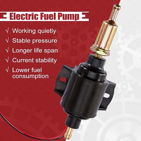 CarBole 4-7 PSI Electric Fuel Pump, Low Pressure 12V Inline Universal Diesel Gasoline Pump Compatible for Carburetors Trucks Boats Generator Engine Cars in Kuwait