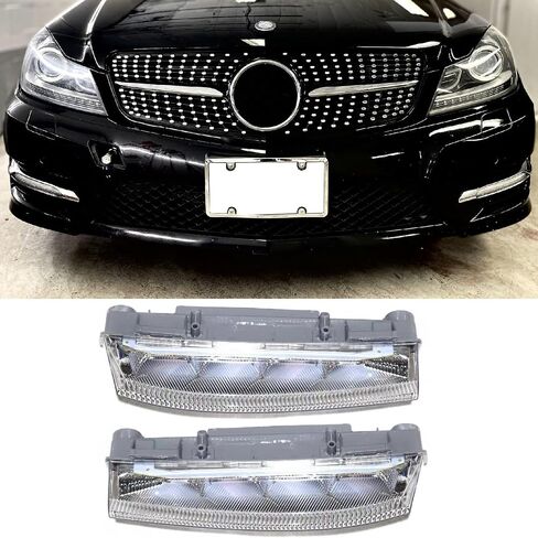 Fog Light LED Daytime Running Light DRL Lamp Compatible with 2012-2014 Mercedes Benz C Class W204 C250 C300 C350, E Class W212 E350 E63AMG(Driver Side OE#2049068900(Left)) in Saudi Arabia