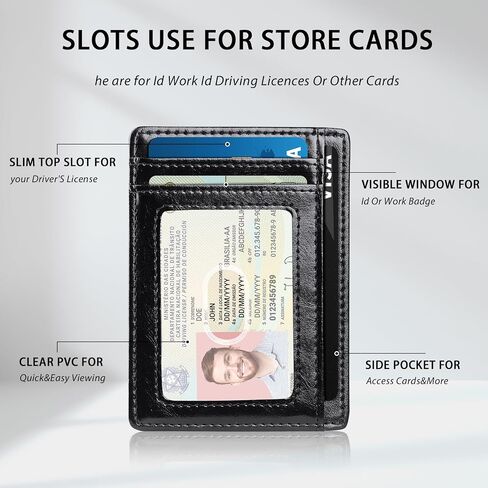 Ultra Thin Minimalist Wallet for Men and Women - RFID Blocking Card Holder with 8 Slots, Front Pocket Wallet, Slim Travel Essentials, Credit Card Protector(3.1x4.3in) in Saudi Arabia