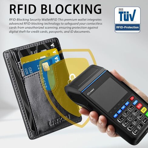 Ultra Thin Minimalist Wallet for Men and Women - RFID Blocking Card Holder with 8 Slots, Front Pocket Wallet, Slim Travel Essentials, Credit Card Protector(3.1x4.3in) in Saudi Arabia