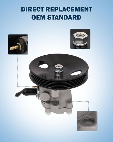 ECCPP Power Steering Pump fit for Hyundai Sonata 2000 2001 2002 2003 2004 2005 2.4L 2351CC l4 GAS DOHC Naturally Aspirated Replace #21-5257 in Saudi Arabia
