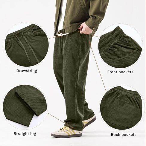 سراويل قصيرة للرجال فضفاضة واسعة الساق فضفاضة تناسب الرباط مرونة الخصر Sweatpants السراويل خمر in Kuwait