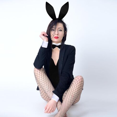 Anime Women Velvet Bunny Costume Bunny Halloween Outfit Girl Suit Stockings Rabbit Ear Headband Bow Tie Cosplay in Saudi Arabia