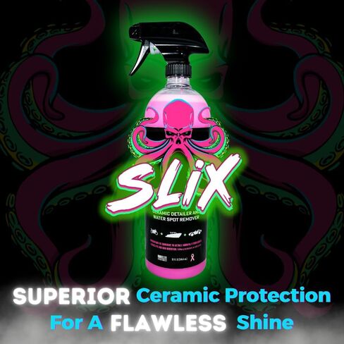 قارب وسيارات SLIX تفاصيل الرش ، طلاء السيراميك للسيارات ، مزيل بقعة المياه للسيارات والقوارب ، غسيل السيارات بدون ماء ، منظف القوارب ، يحمي الانتهاء ، 32 أوقية in Saudi Arabia