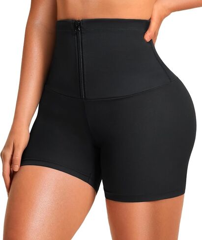 TrainingGirl Workout Sweat Athletic Shorts for Women Tummy Control Biker Running Sauna Short High Waisted in Saudi Arabia