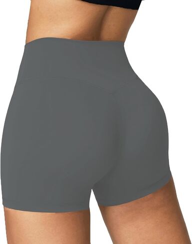High Waisted Biker Shorts for Women-5" Tummy Control Fitness Athletic Workout Running Yoga Gym Shorts in Saudi Arabia