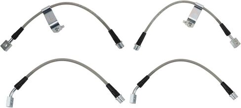 TRQ Performance Front and Rear Brake Hose Set Compatible with 2004-2012 Chevrolet Malibu 2005-2010 Pontiac G6 2007-2009 Saturn Aura in Saudi Arabia