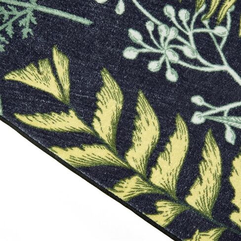 Ultra Thin Vintage Floral Rug 4x6 Washable Non Slip, Cute Cottagecore Boho Botanical Bedroom Rugs, Stain Resistant Moody Black Red Area Rugs Indoor Carpet for Living Room Kitchen Entryway in Saudi Arabia