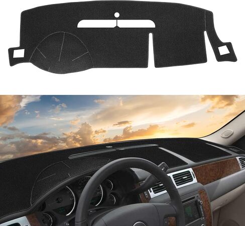 Dash Cover Mat Custom Fit for 2015-2020 Chevrolet Chevy Tahoe/Suburban/GMC Yukon Without HUD Dashboard Mats Dash Carpet Protector in Kuwait
