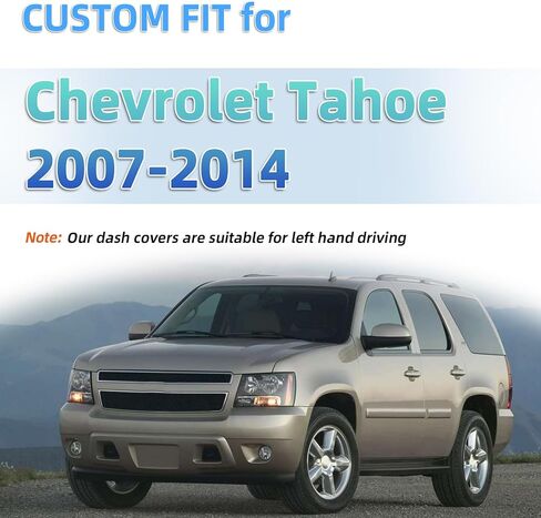 Dash Cover Mat Custom Fit for 2015-2020 Chevrolet Chevy Tahoe/Suburban/GMC Yukon Without HUD Dashboard Mats Dash Carpet Protector in Kuwait