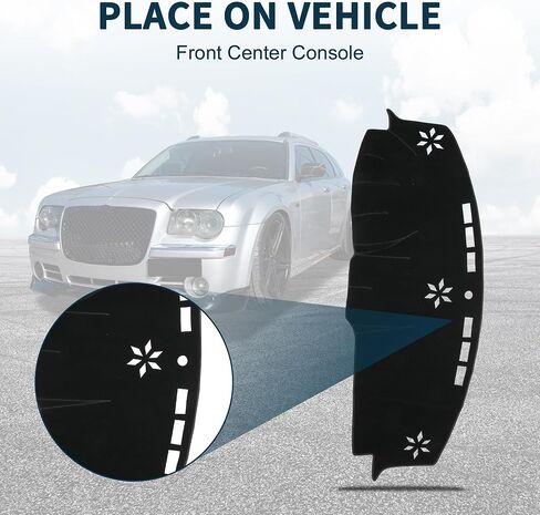 Dash Cover for Chrysler 300C Non-Slip | Center Console Dash Cover Mat Black 1 Pcs in Saudi Arabia