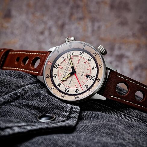 Cadola Men's 46mm Rally Timer Watch مع حزام جلدي CD-1059 in Saudi Arabia