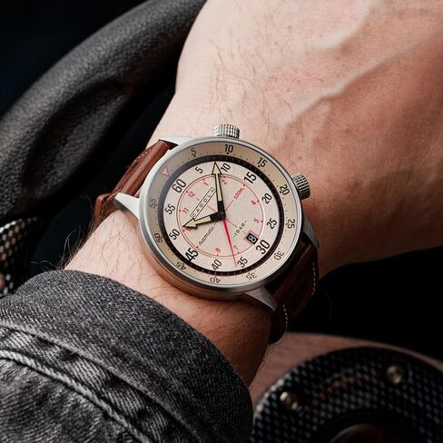 Cadola Men's 46mm Rally Timer Watch مع حزام جلدي CD-1059 in Saudi Arabia