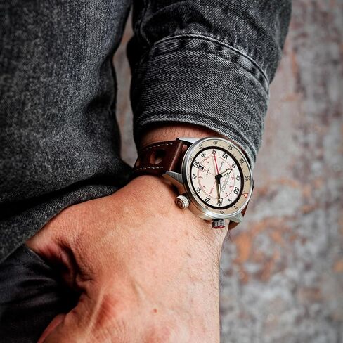 Cadola Men's 46mm Rally Timer Watch مع حزام جلدي CD-1059 in Saudi Arabia