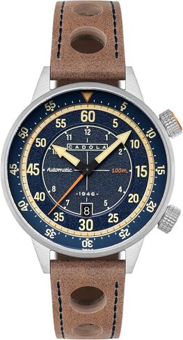 Cadola Men's 46mm Rally Timer Watch مع حزام جلدي CD-1059 in Kuwait
