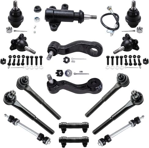 Detroit Axle - 4WD Front End 15 PC Kit To Chevy GMC K1500 Suburban K2500 Yukon Tahoe Cadillac Escalade ball combouts all sway bars tie rods pitman arm arm armel armel acplication in Saudi Arabia