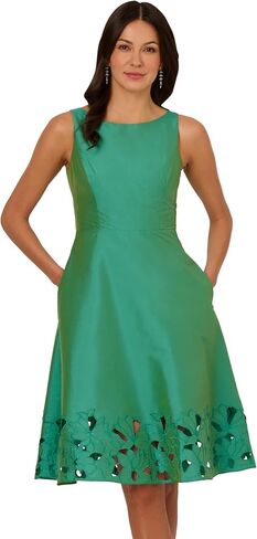Adrianna Papell Women's Taffeta Cutwork Dress in Saudi Arabia