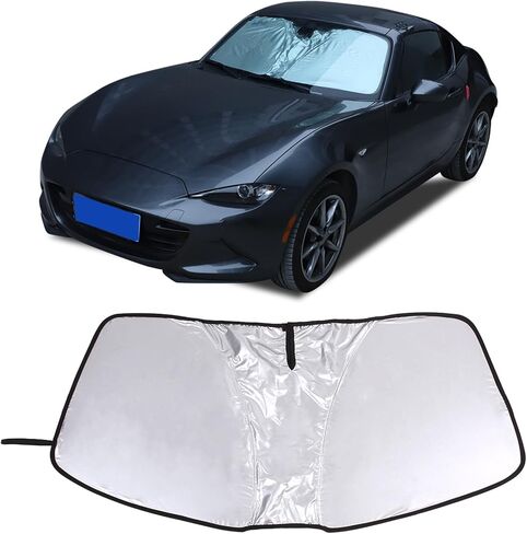 Car Windshield Sun Shade Compatible with Mazda MX-5 2016-2024 Sunshade Foldable UV Reflector Auto Window Sunshade Visor Shield Cover (Style B) in Kuwait