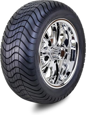 Libra Chrome Aluminium 4 Lugs على عجلة PCD 4 "مع Wanda 215/40-12 Golf Cart Assembly ، مجموعة 4 in Saudi Arabia
