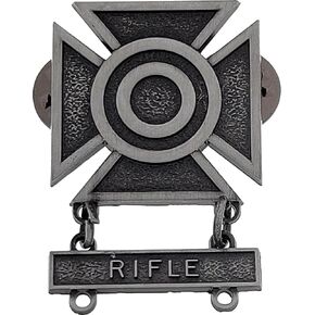 US ARMY RIFLE Expert Sharpshooter Oxidized Badge MARKSMAN Qualification RIFLE Q Bar in Saudi Arabia