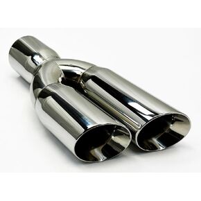 Exhaust Tip 3.00" Inlet 3.00" Outlet 13.50" long Dual Round Slant Angle Stainless Steel WDWDRS30013-300-SS Wesdon Exhaust Tip in Saudi Arabia