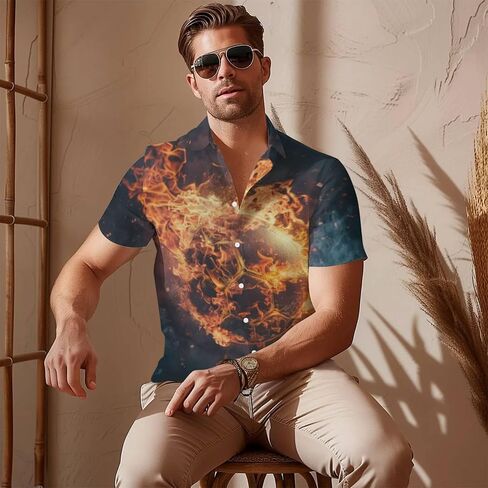 3D Pattern Print Shirt Design Unique Graphic Tee Men's Fashion Casual Wear for Celebrations Comfortable and Stylish Apparel in Saudi Arabia