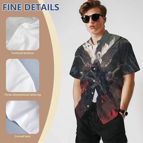 3D Pattern Print Shirt Design Unique Graphic Tee Men's Fashion Casual Wear for Celebrations Comfortable and Stylish Apparel in Saudi Arabia