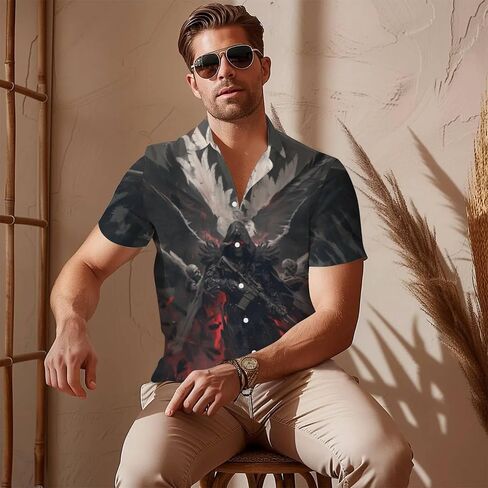 3D Pattern Print Shirt Design Unique Graphic Tee Men's Fashion Casual Wear for Celebrations Comfortable and Stylish Apparel in Saudi Arabia