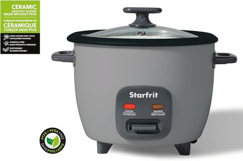 Starfrit Electric Rice Cooker - 10 Cups - Steamer Basket, Measuring Cup & Service Spoon - 400W - Makes Perfect Rice! in Kuwait
