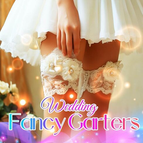 مجموعة أربطة زفاف من الدانتيل للعروس من Latious، رباط زفاف أزرق على شكل زهرة الساق، إكسسوارات للحفلات الراقصة للنساء in Kuwait