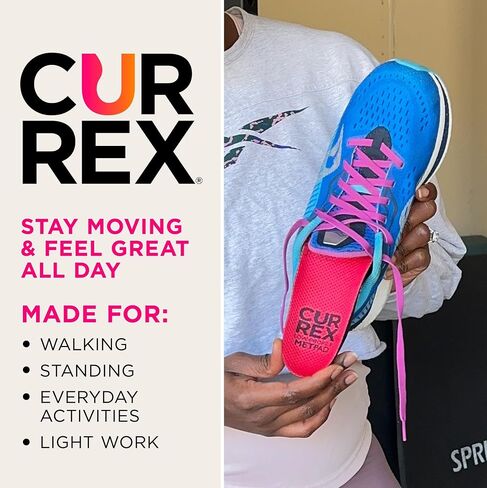 CURREX MetPad Insoles for Everyday Relief & Support – Arch Support Shoe Inserts w/Metatarsal Pads to Help Reduce Foot & Heel Pain While Walking & at Work – for Men & Women – Medium Arch, Medium in Kuwait