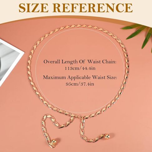 Gold Chain Belt Chain Belt for Women Adjustable Gold Metal Chain Dress Belt Multilayer Chunky Chain Belts for Dress Body Waist Link Belts Chunky Chain Belts for Jeans Dresses in Saudi Arabia