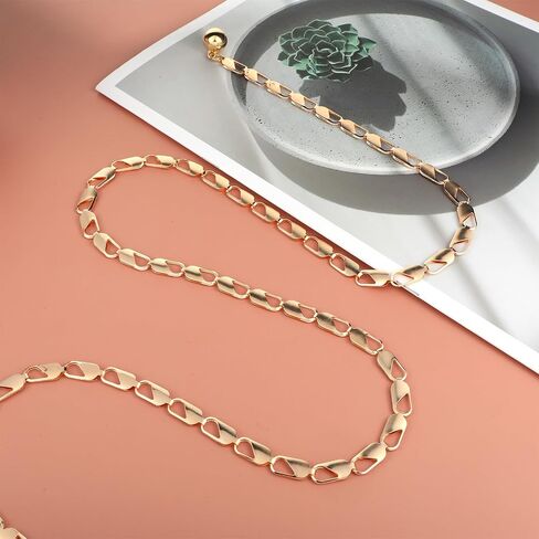Gold Chain Belt Chain Belt for Women Adjustable Gold Metal Chain Dress Belt Multilayer Chunky Chain Belts for Dress Body Waist Link Belts Chunky Chain Belts for Jeans Dresses in Saudi Arabia