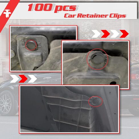 Otuayauto 100pcs Fender Liner Clip ، بديل لـ Honda Civic Pilot Accord CR-V ، Odyssey 96-14 ، Acura TSX 04-14 ، مقاطع غطاء المبرد #91512-SX0-003 متوافقة مع Toyota Lexus 90467-08217 in Saudi Arabia
