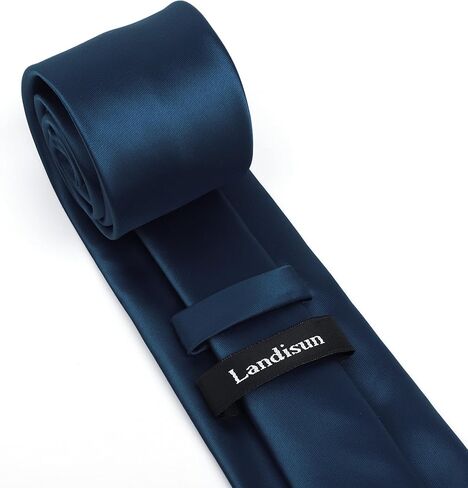 Men Tie Set Solid Necktie Pocket Square Hankerchief Set 3.15" (8CM) in Kuwait