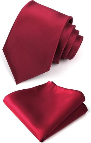 Men Tie Set Solid Necktie Pocket Square Hankerchief Set 3.15" (8CM) in Kuwait