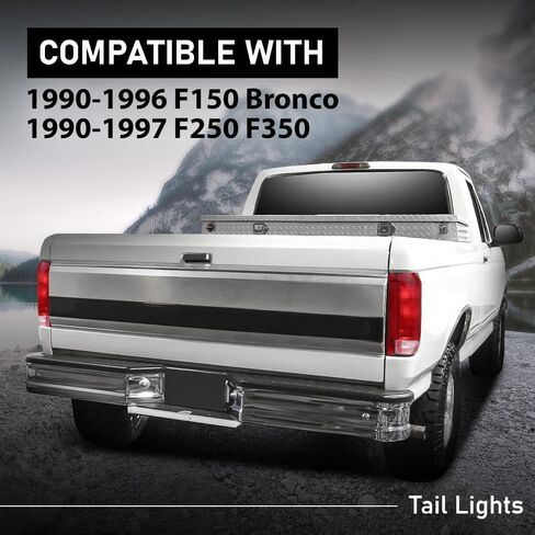 G-PLUS Tail Lights Compatible with Ford Bronco/F150 1990-1996/Fit Ford F250 F350 1990-1997,E9TZ13405C E9TZ13404C, Rear Brake Lamps Assembly w/o Blubs Driver and Passenger Side in Saudi Arabia