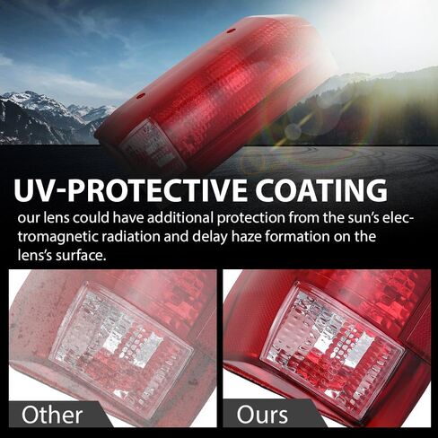 G-PLUS Tail Lights Compatible with Ford Bronco/F150 1990-1996/Fit Ford F250 F350 1990-1997,E9TZ13405C E9TZ13404C, Rear Brake Lamps Assembly w/o Blubs Driver and Passenger Side in Saudi Arabia