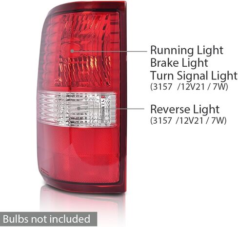 G-PLUS Tail Lights Compatible with Ford Bronco/F150 1990-1996/Fit Ford F250 F350 1990-1997,E9TZ13405C E9TZ13404C, Rear Brake Lamps Assembly w/o Blubs Driver and Passenger Side in Saudi Arabia