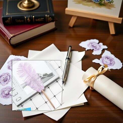 BWESOO White Retro Feather Ballpoint Pen Exquisite Siganture Pen Refillable Ballpoint Pen for Wedding Office Business Gift Pens for Signing Artwork Journal Writing Ballpoint Pens and Refills in Saudi Arabia