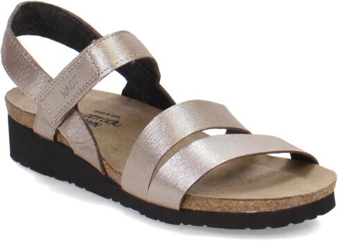 Naot Women's Kayla Wedge Sandal ، خيوط فضية ، 9-9.5 in Kuwait