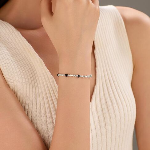 925 الفضة الاسترليني الفضية الصلبة شريط التمرير للسيدات للنساء لطيف سوار لؤلؤة الطبقات الذهب مطلي بالشبكة الإيطالية الصداقة ارتباط سلسلة الهدايا عيد الميلاد لأمي ابنة in Kuwait