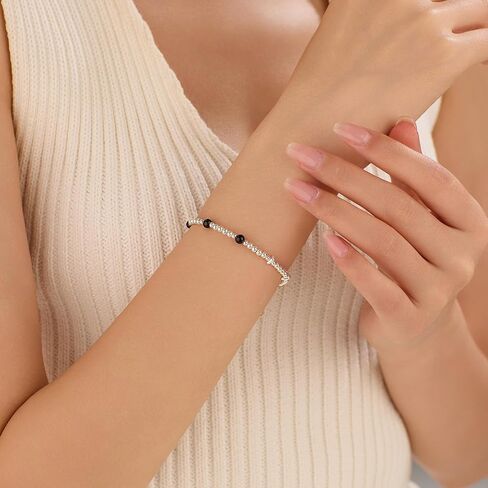 925 الفضة الاسترليني الفضية الصلبة شريط التمرير للسيدات للنساء لطيف سوار لؤلؤة الطبقات الذهب مطلي بالشبكة الإيطالية الصداقة ارتباط سلسلة الهدايا عيد الميلاد لأمي ابنة in Kuwait