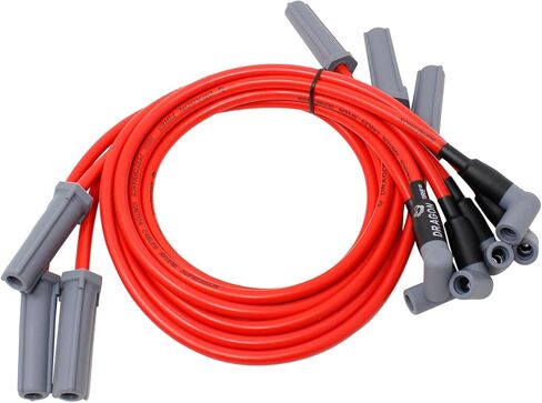 AIP Electronics Dragon Fire Performance Low Ohm 8.5mm Red Spark Plug Set مجموعة متوافقة مع 1999-2009 Buick Chevy و Pontiac 3.8L V6 يستبدل 12192468 OEM FIT PWJ280 in Saudi Arabia